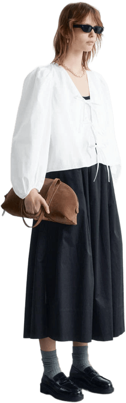 & Other Stories Tie-Front Blouse