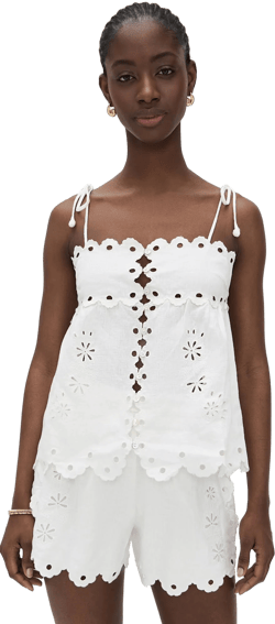 FARM Rio Flowers Richelieu Premium Linen Blouse