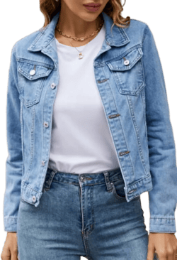 Women's Casual Single Breasted Denim Jacket
