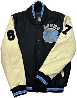 Vintage Detroit Collection Men's Detroit Lions Axel Foley Varsity Jacket