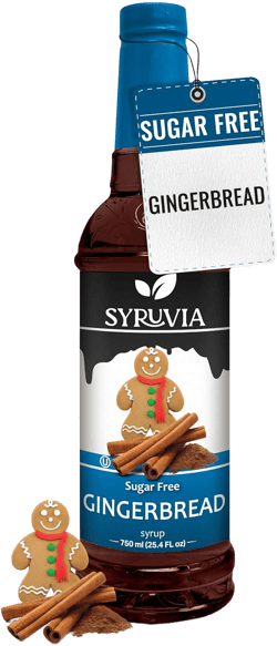 Syruvia Sugar-Free Gingerbread Coffee Syrup - 25.4 fl oz Premium Coffee Flavoring Syrup - 0 Calorie- Kosher Coffee Syrups, Gluten Free, Perfect for Drinks, Soda, Shakes, Desserts, and More. Gingerbread 25.4 Fl Oz (Pack of 1)