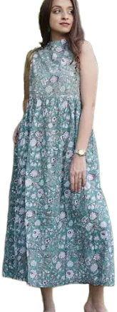 Shobitam Cotton Floral Print Summer Dress