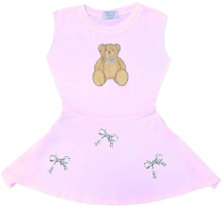 Meems Firehouse Checkered Bows Bear Dress