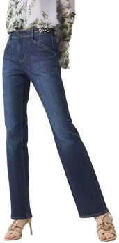 White House Black Market Women's High-Rise Bootcut Jeans with Chain Detail