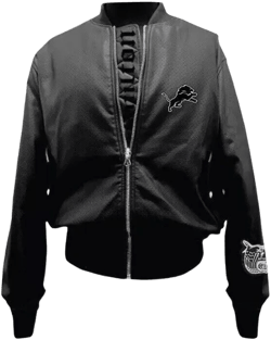 Detroit Lions Jeff Hamilton NFL Logo Bomber Jacket