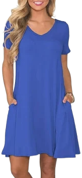 NOBRAND Women's Casual T-Shirt Dress with Pockets