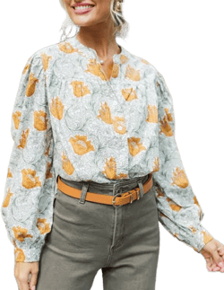 Floral Button Down Blouse