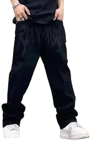 Streetwear Embroidery Baggy Jeans
