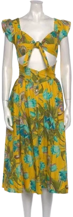 Love The Label Floral Print Midi Length Dress