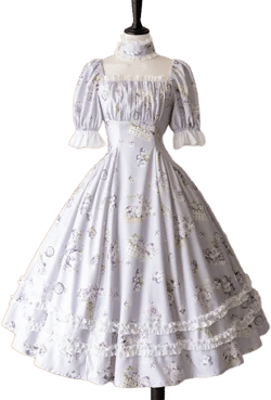 Elegant Retro Slim Waist Cornuta Print Midi Dress