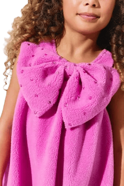 Big Bow Teddy Fleece Dress