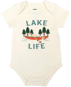 Emerson and Friends Lake Life Cotton Baby Onesie