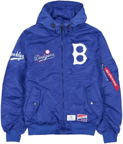 Alpha Industries x Brooklyn Dodgers Cooperstown L-2B Hooded Bomber Jacket