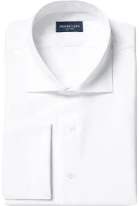 Proper Cloth Men's Stretch Broadcloth French Cuff Shirt