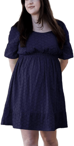 Kindred Bravely Dahlia Eyelet Maternity & Nursing Dress
