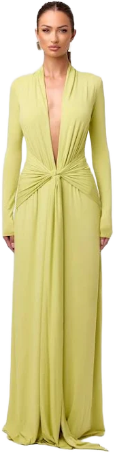 Naked Wardrobe Women's Plunge Drape Tie Dress
