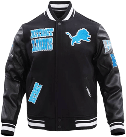 Detroit Lions Men's Retro Classic Rib Wool Varsity Jacket