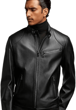 Ralph Lauren Men's Leather Biker Jacket