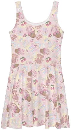 Koibito Clothing Kawaii Sweet Teddy Skater Dress