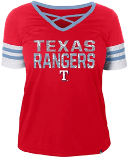 New Era Women's Texas Rangers Cross Front Baseball Jersey