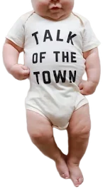 Talk of The Town Newborn Baby Organic Cotton Onesie