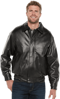 Victory Men's Genuine Leather Bomber Jacket