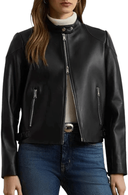 Lauren Ralph Lauren Lambskin Leather Jacket