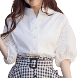 Liz Lisa Open Back Lace Up Puff Sleeve Blouse