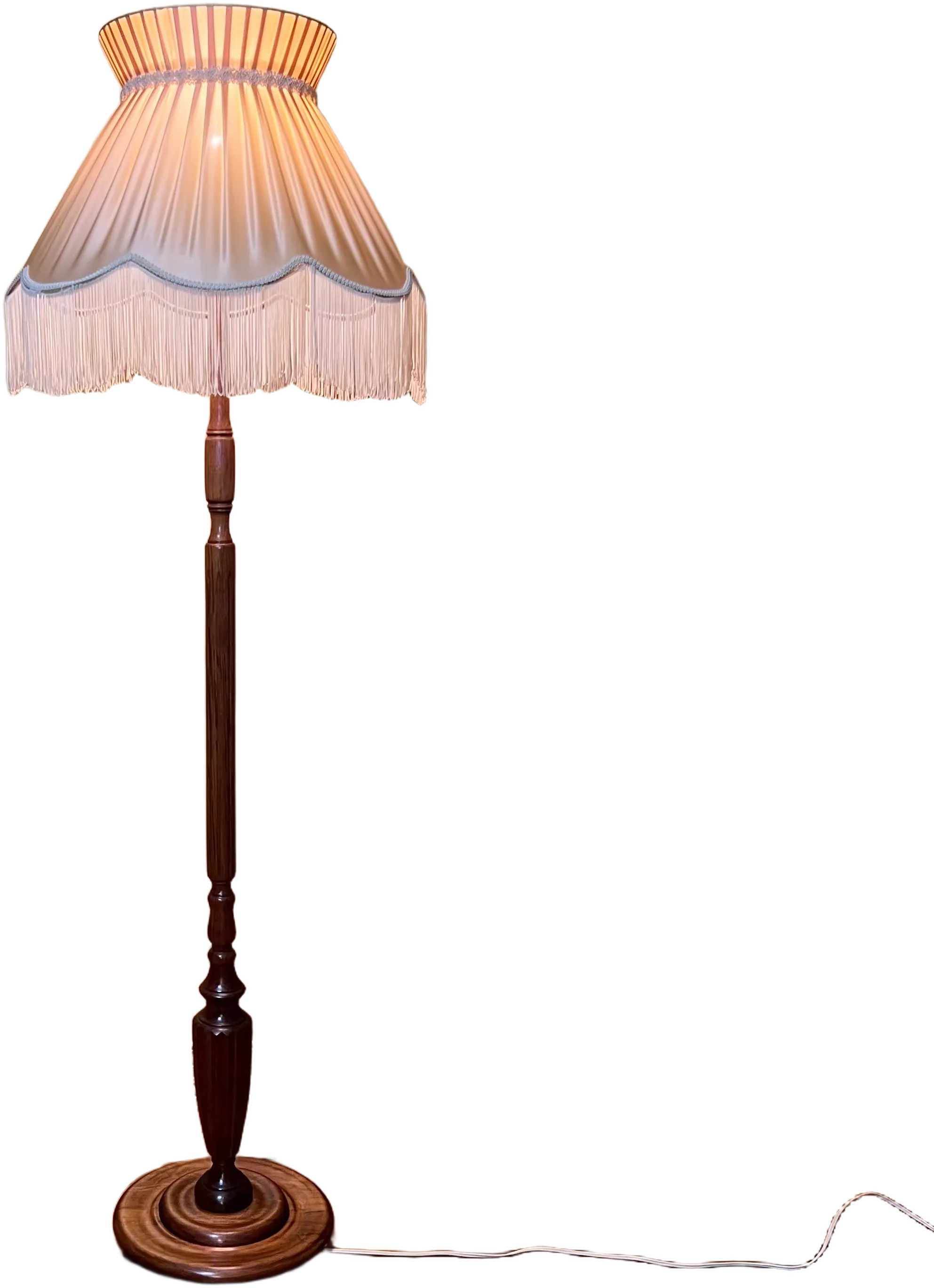 Vintage Wooden Floor Lamp