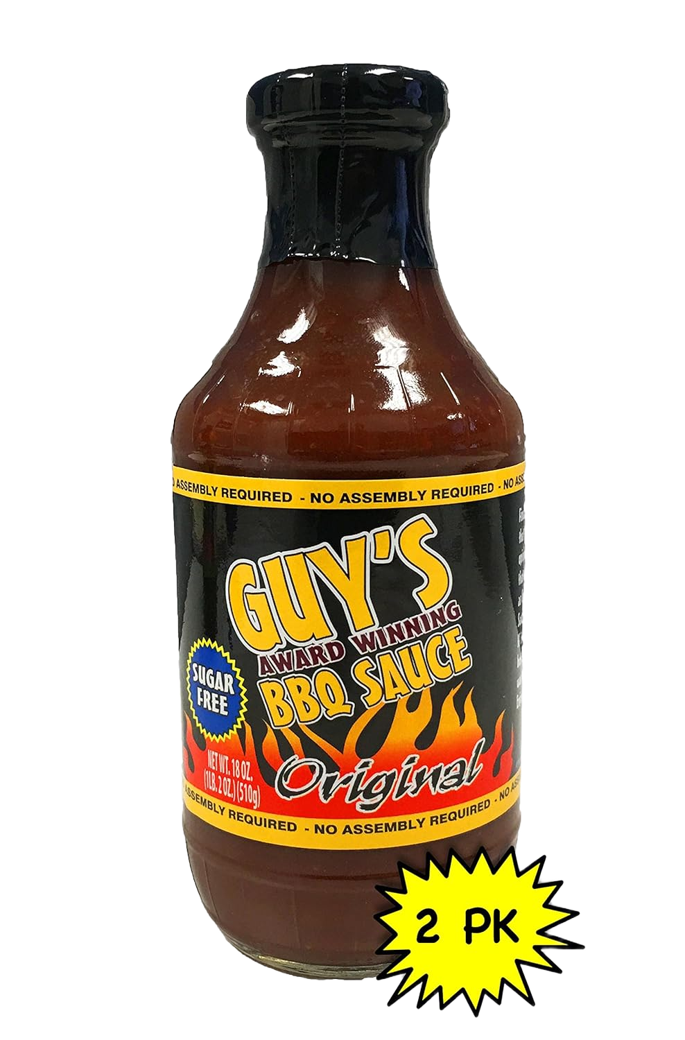 Guy's Original Bbq Sauce, 18 Oz – Rich And Smoky Flavor, Keto Bbq Sauce, Gluten-free Barbecue Sauce| No High Fructose Corn Syrup, Sugar Free Barbeque Sauce. Original 1.13 Pound (Pack of 2)
