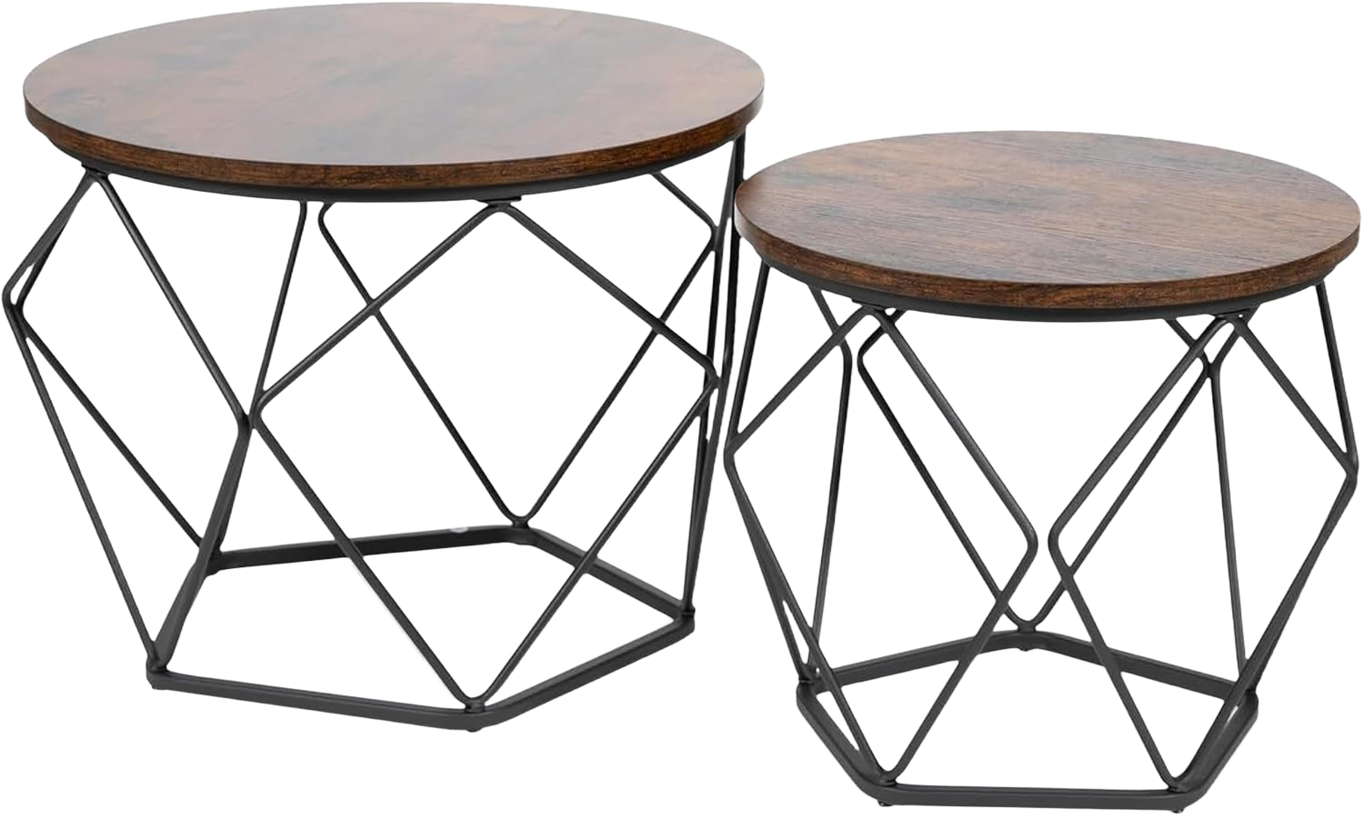 Hobby Lobby Industrial Metal Side Tables - Durable & Sturdy Industrial Side Table - Easy to Assemble Multi-Purpose Side Tables for Bedroom, Dining & More - Pair Accent Tables for Coordinated Ensemble