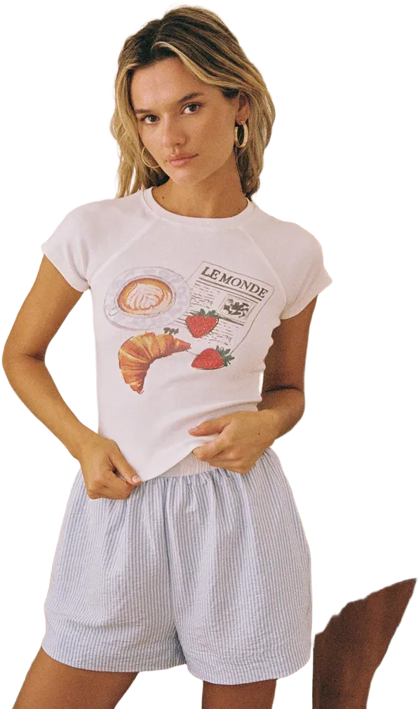 Breakfast Buffet Sleep Tee White | Princess Polly USA