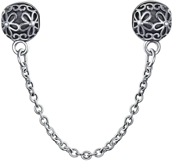 Bling Jewelry Double Daisy Clasp Spacer Charm Floral Bouquet Safety Chain Bead Bracelets