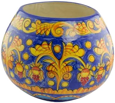 Novica Handcrafted Painted Ceramic Floral Vase