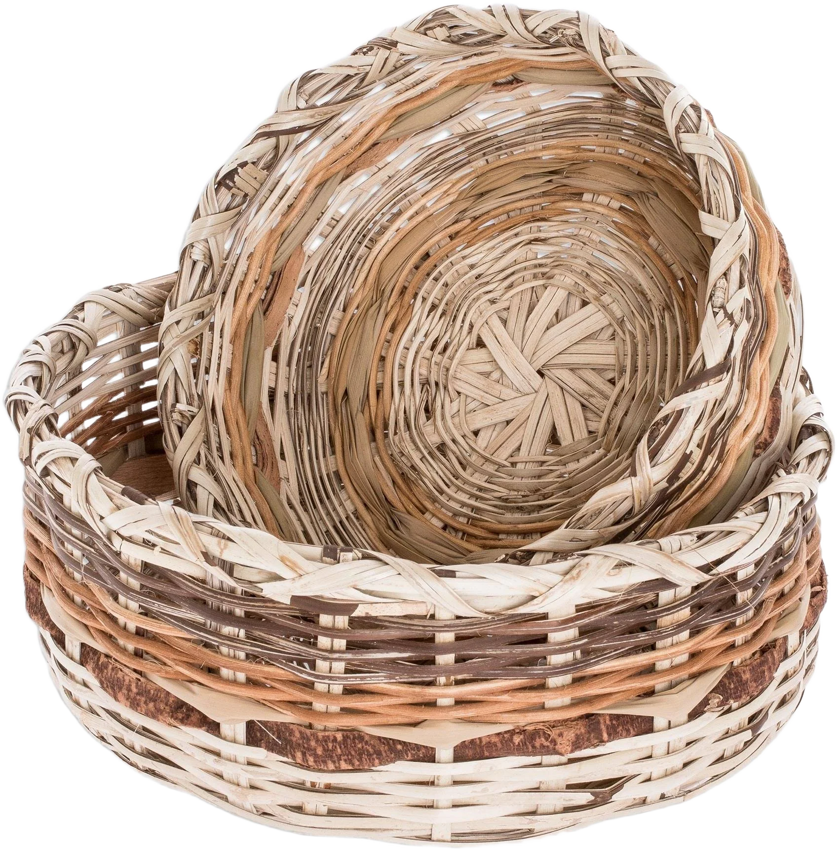 Novica Handwoven Natural Fiber Baskets (Pair)