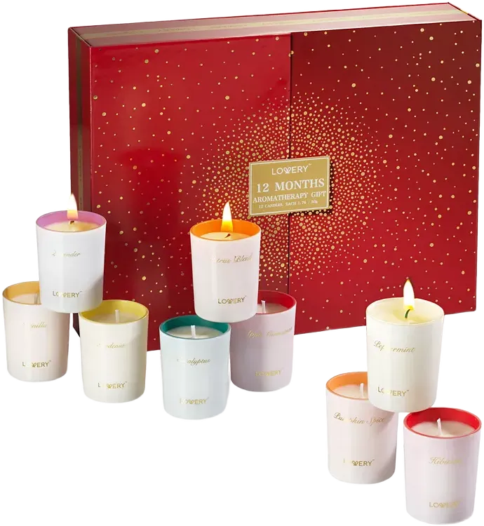 Lovery 12-Pc. Unique Scented Aromatherapy Soy Candles Gift Set