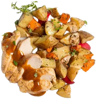 Maple Glazed Chicken with Roasted Vegetables