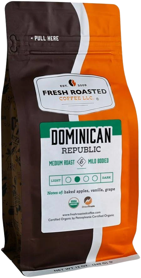Fresh Roasted Coffee Organic Dominican Republic