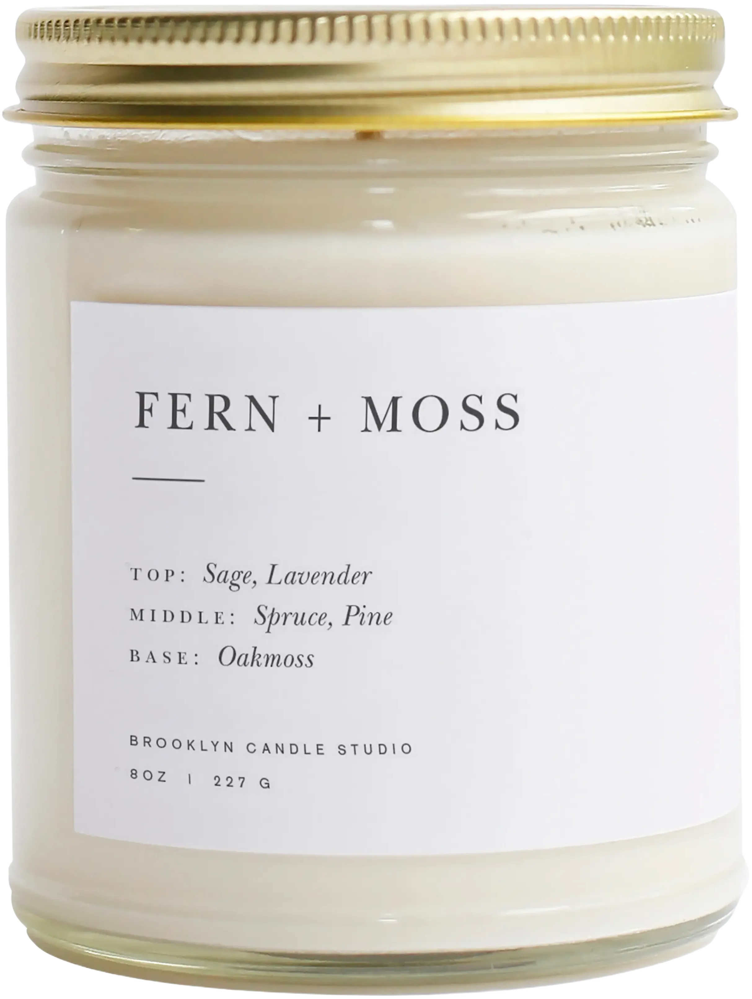 BROOKLYN CANDLE STUDIO Fern + Moss Scented Jar Candle