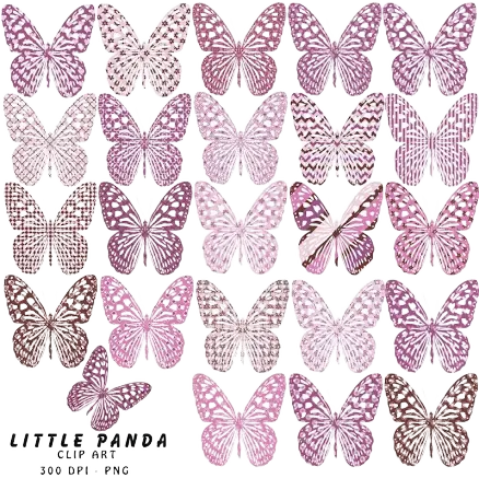 Mother's Day Butterflies Digital Clip Art