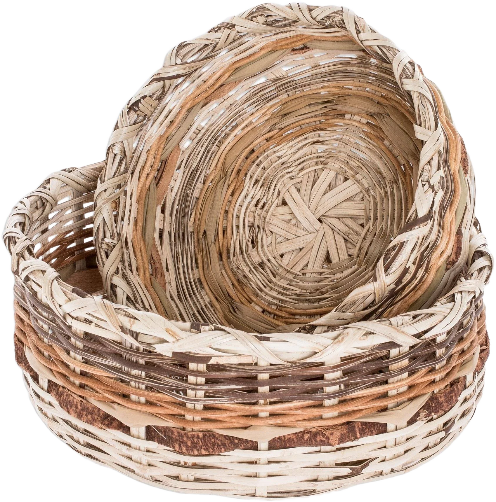Novica Handwoven Natural Fiber Baskets (Pair)