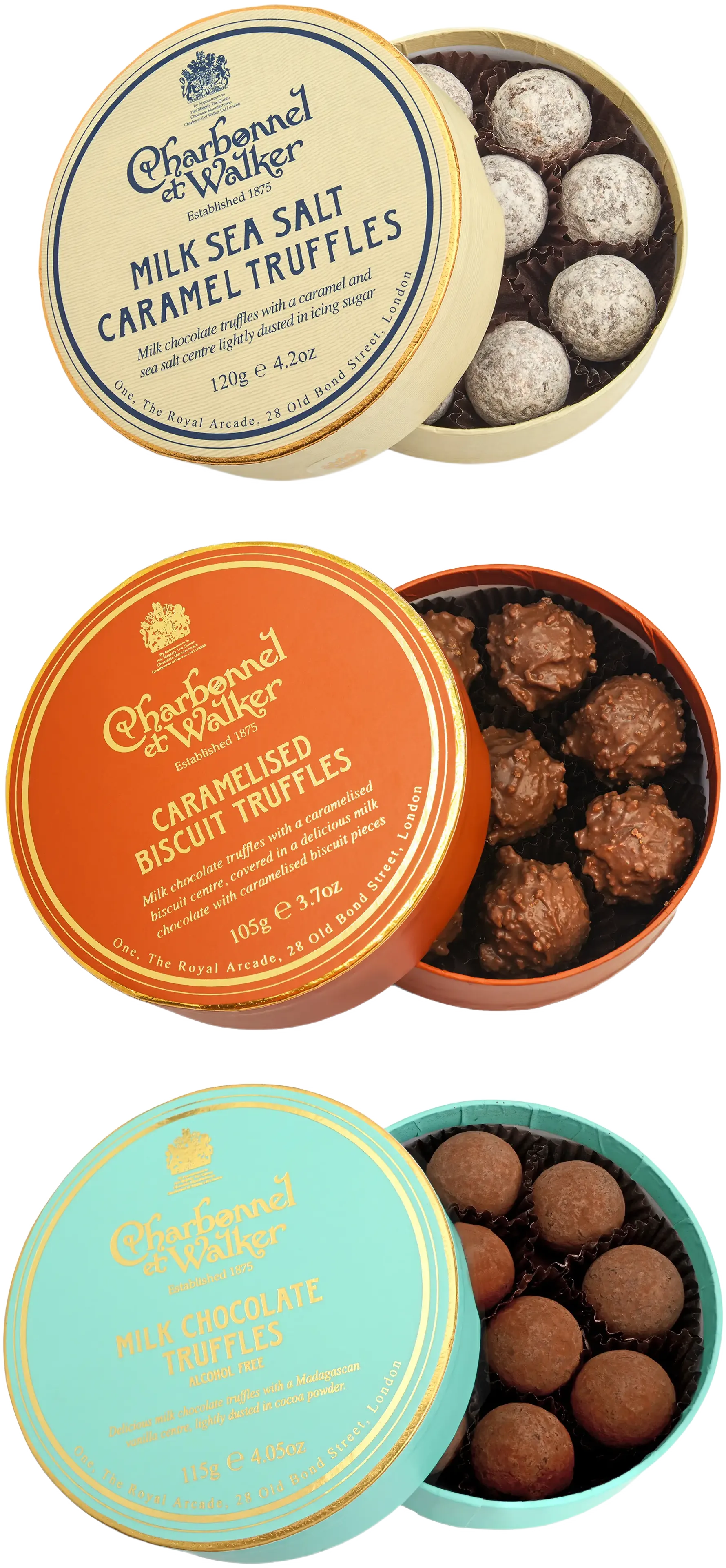 Charbonnel et Walker Oh-So-Chocolatey Set of 3 Truffle Boxes