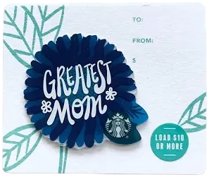 STARBUCKS MOTHER'S DAY Gift Card