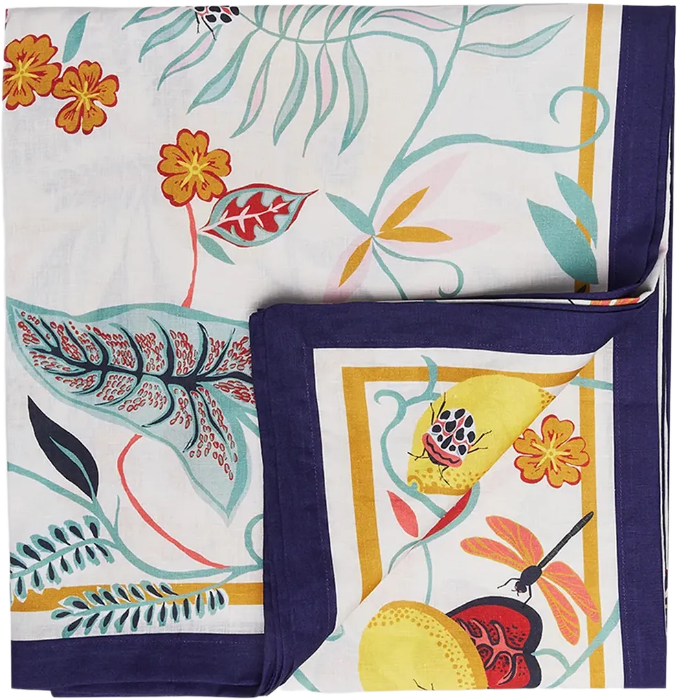 Botanical print tablecloth