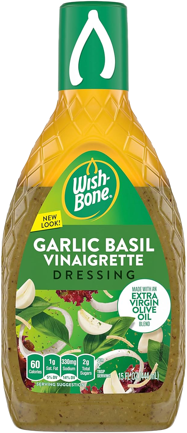 Wish-Bone Salad Dressing, Garlic Basil Italian Dressing, 15 oz Garlic Basil Italian 15 Oz 15 Fl Oz (Pack of 1)