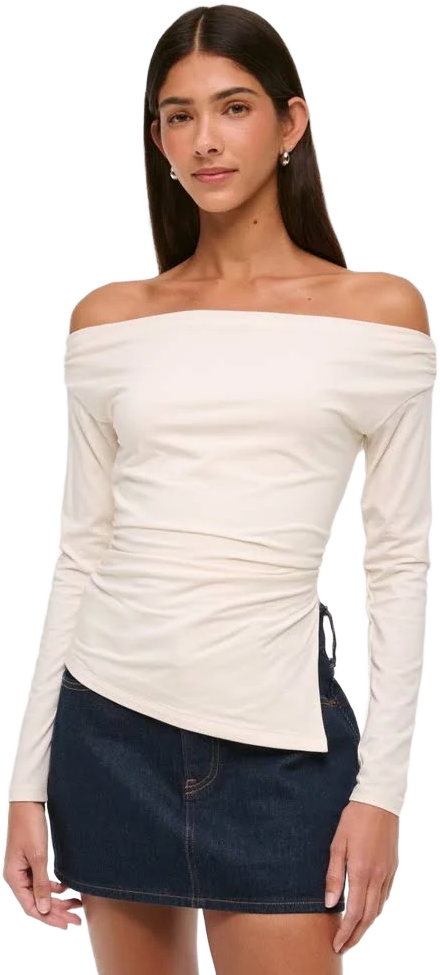 Abercrombie & Fitch Women's Off-The-Shoulder Draped Top