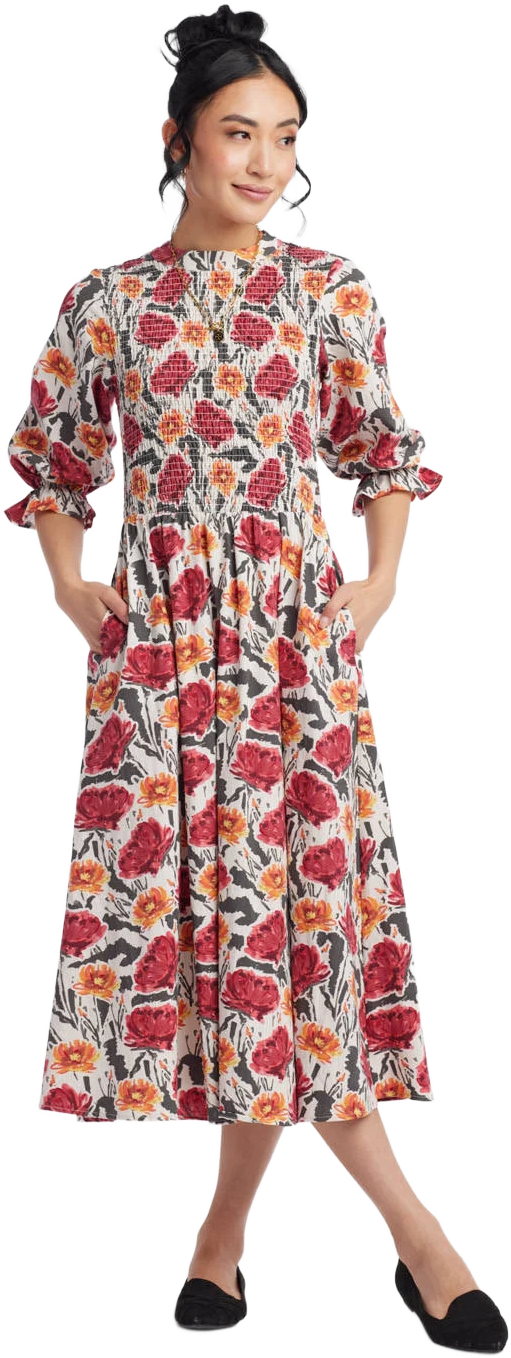 Sweet Salt Clothing Modest Floral Midi Dress