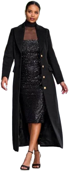 Boston Proper Full Length Classic Tailored Coat