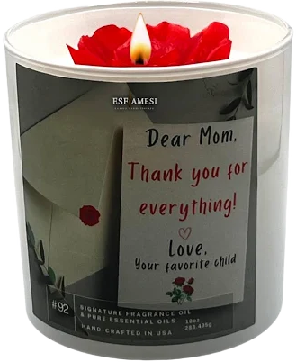 Mothers Day Gifts Flower Scented Candle