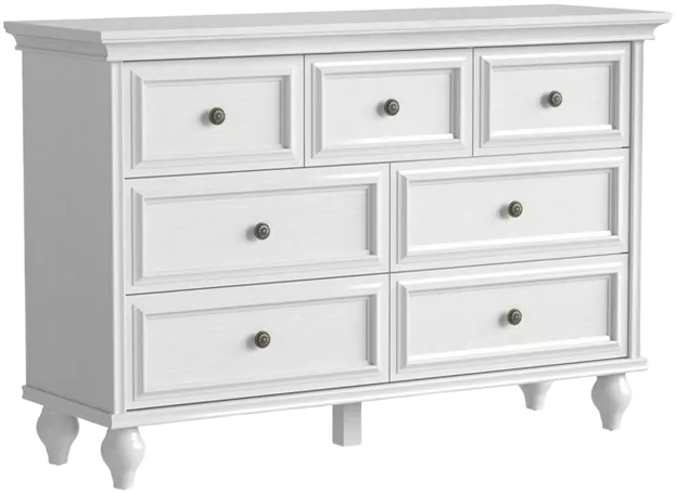 gaomon Storage Cabinet, Dressing Table, Bedroom 7 Drawer Dresser, Drawer Wardrobe, TV Stand, Wardrobe Organizer And Clothing Storage Cabinet, Vintage Wide Dresser With Metal Handles For Bedroom, Living Room, Entryway And Wardrobe